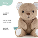 10-Inch Benny Teddy Bear Stuffed Animal – Ultra-Soft Baby Plush Toy, Machine Washable Comfort Bear for Boys & Girls