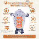Electric Seal Plush Heating Pad for Period Cramps & Muscle Comfort – Soft USB Heated Stuffed Animal Gift for Women