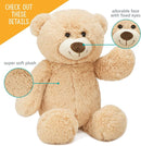 18-Inch Light Brown Teddy Bear Stuffed Animal – Extra Soft Plush Toy for Kids & Gift for Every Occasion